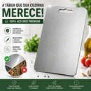 Tábua Titanium Pro™ em Aço Inox 304 — Antibacteriana, Dupla Face e Livre de Microplásticos