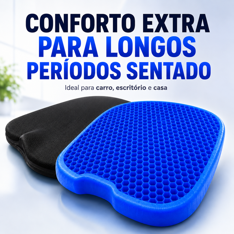 Almofada Ortopédica ConfortGel™ – Alívio e Conforto ao Sentar