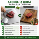 Tábua Titanium Pro™ em Aço Inox 304 — Antibacteriana, Dupla Face e Livre de Microplásticos