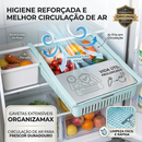 Kit 4 Unidades OrganizaMax - O Sistema Completo de Organização Inteligente para sua Geladeira