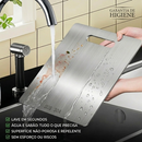 Tábua Titanium Pro™ em Aço Inox 304 — Antibacteriana, Dupla Face e Livre de Microplásticos